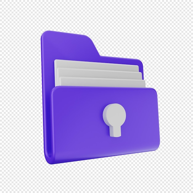 3d folder icon illustration render