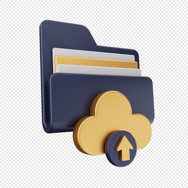 3d folder icon illustration render