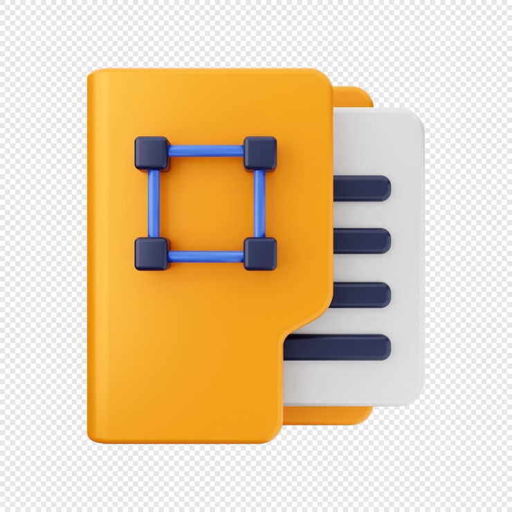 PSD 3d folder icon illustration