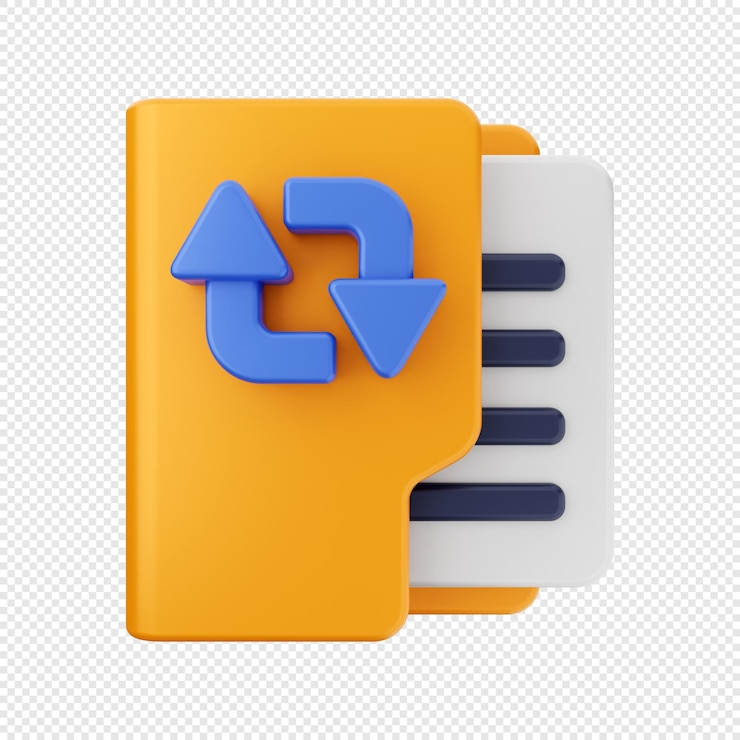 PSD 3d folder icon illustration