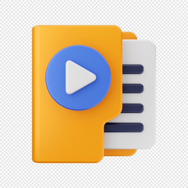 3d folder icon illustration