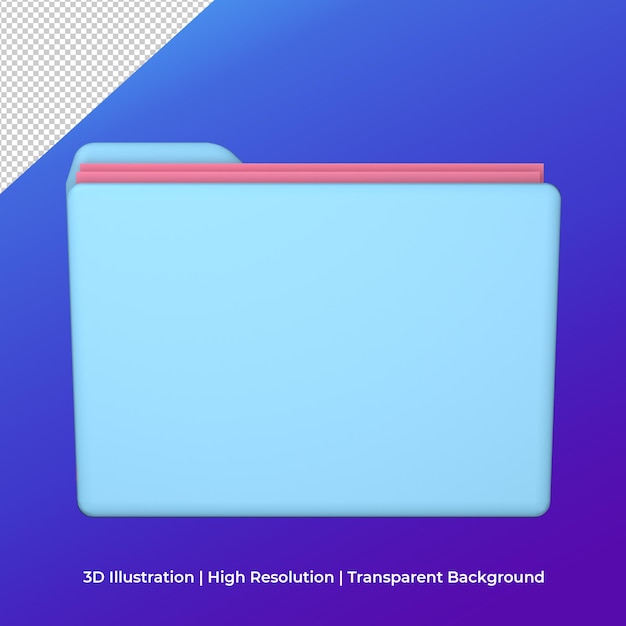 3d folder icon illustration