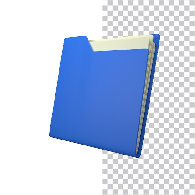 PSD 3d folder ilustration render