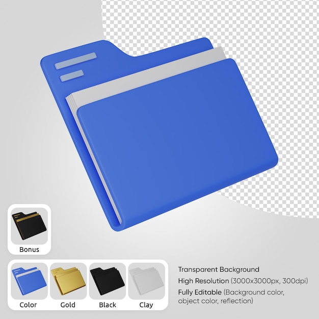 PSD 3d folder