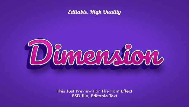 3d font effect mockup