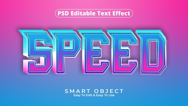 Типография с текстовым эффектом 3d шрифта в современном стиле premium psd