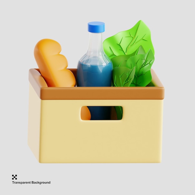 3D Food Pantry i ikona pomocy dla głodnych