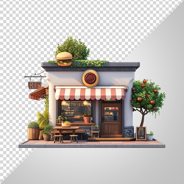 PSD 3d food store png