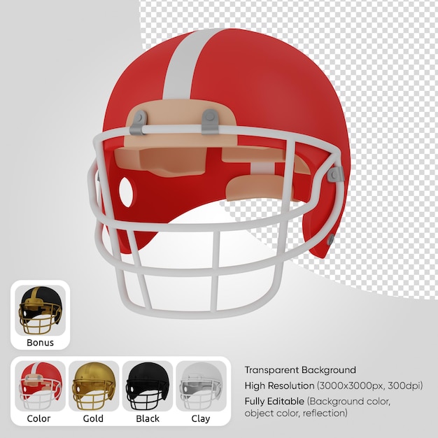 3d football helmet