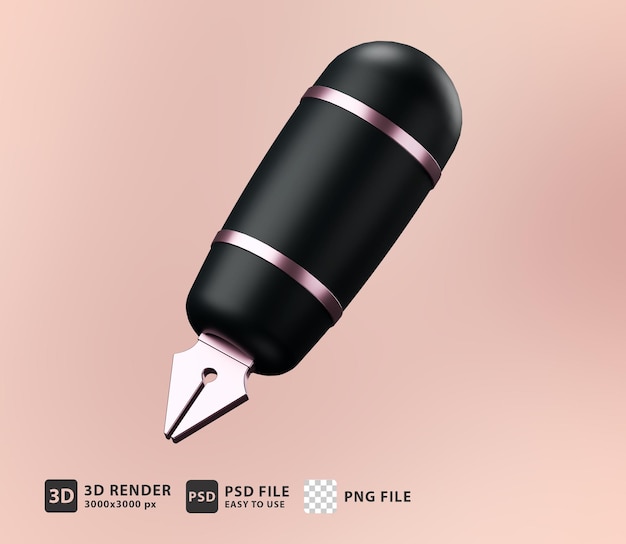 PSD icona della penna stilografica 3d