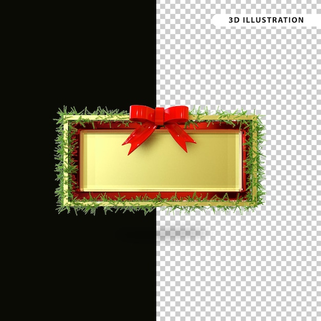 PSD 3d frame christmas render