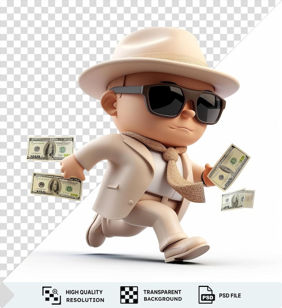 3d fraudster cartoon running a ponzi scheme