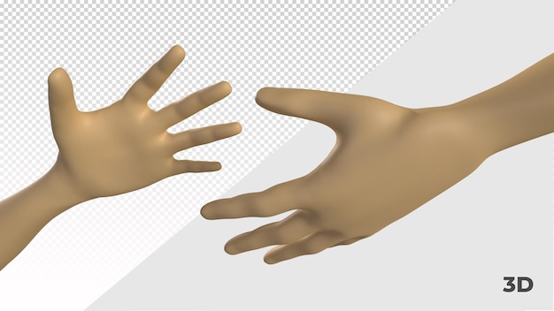 PSD 3d friendship hand render