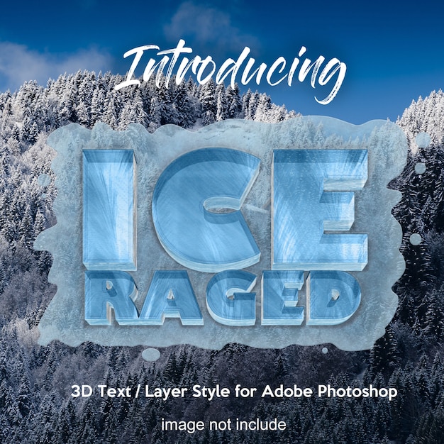 3d frozen ice photoshop laagstijl teksteffecten