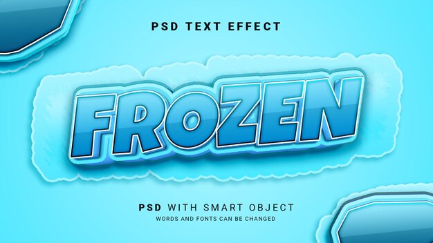 3d frozen text effect