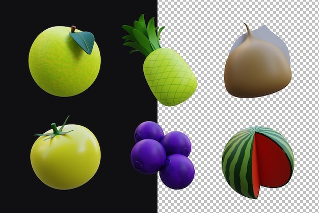 3D Fruit Icon