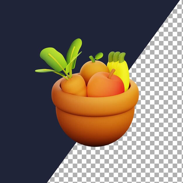 3d fruits