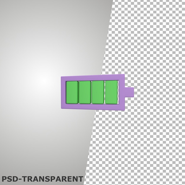 3d フルバッテリー アイコン