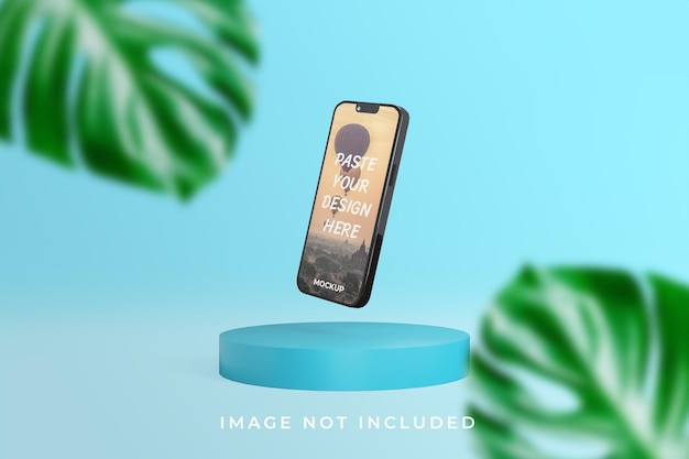 3d full screen smartphone mockup isolated