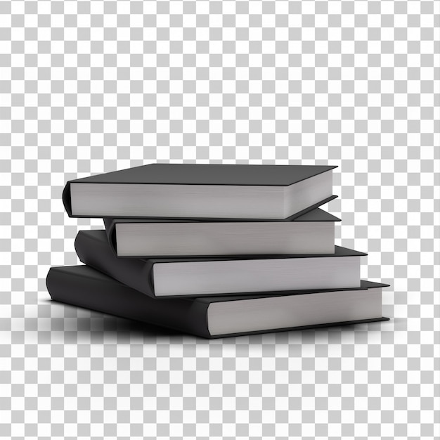 3D fully isolated books