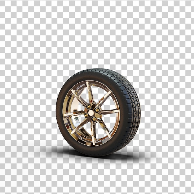 3D fully isolated chrome tire