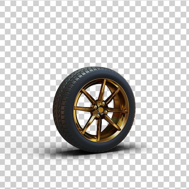 3d fully isolated golden sport tire