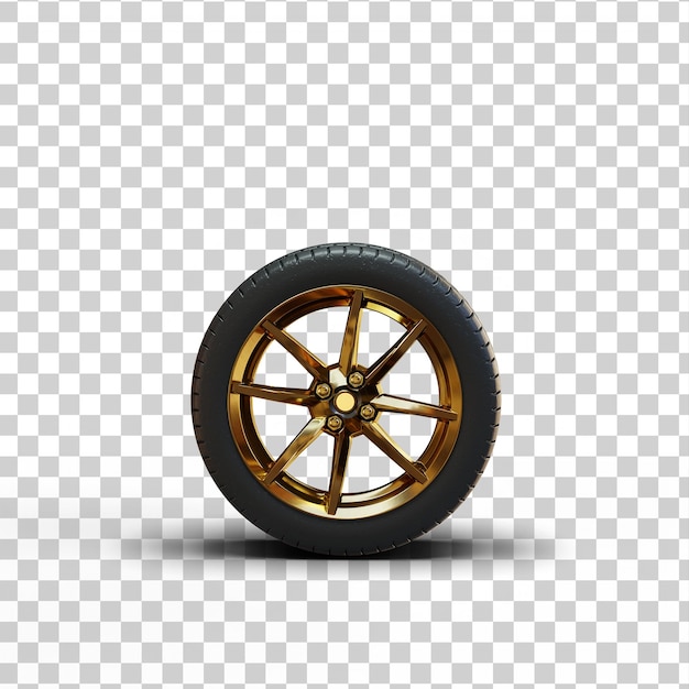 3D fully isolated golden sport tire
