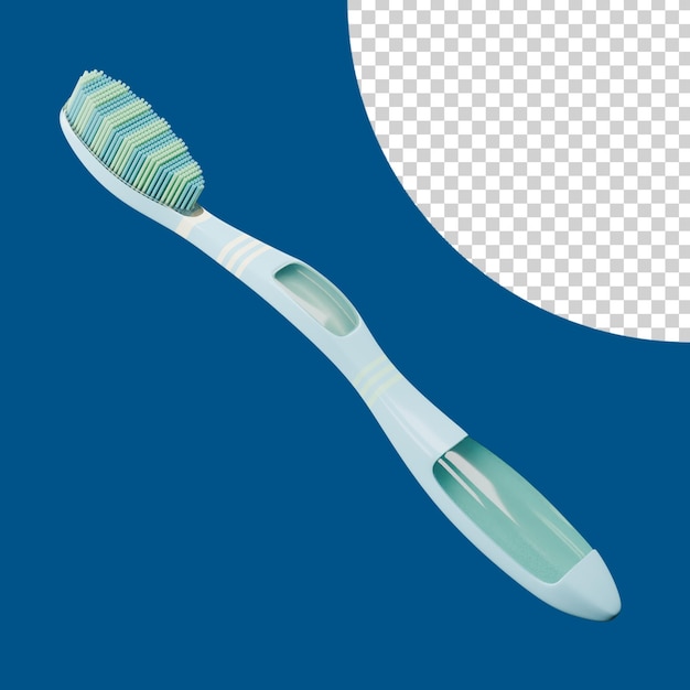 PSD spazzolino da denti completamente isolato 3d