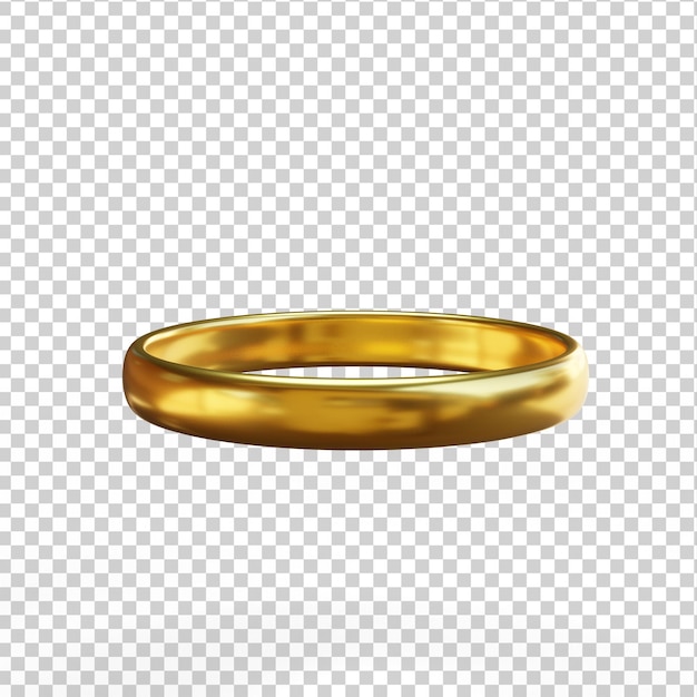 3D fully isolated wedding ring