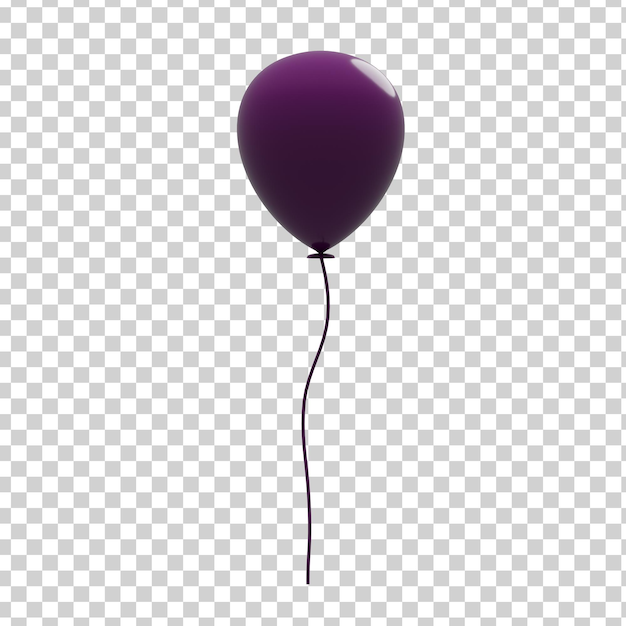 PSD 3d fully transparent balloon