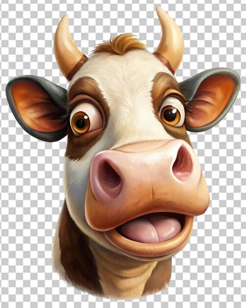 PSD 3d funny cow face