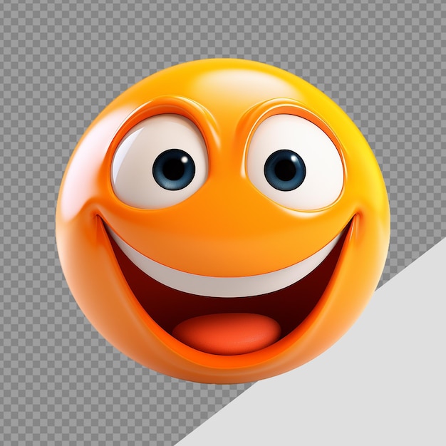 透明な背景に隔離された3dの面白いemoji png