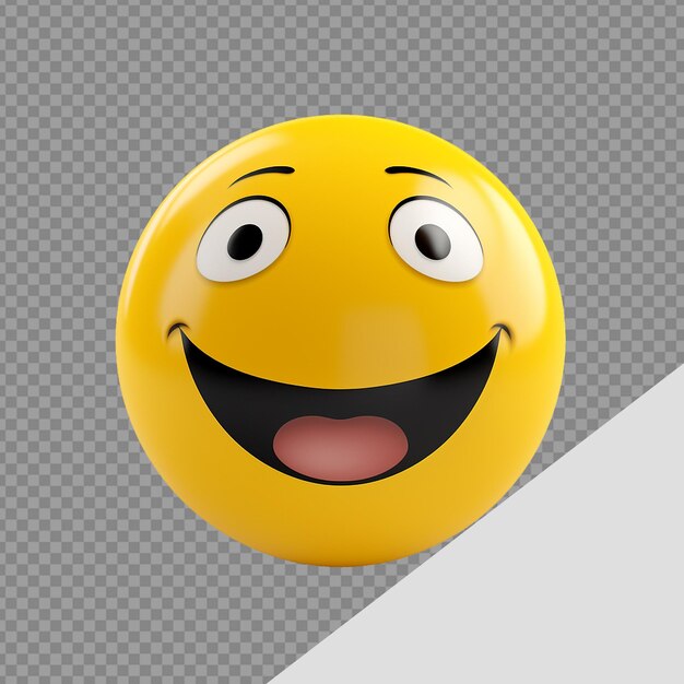 3d funny emoji png isolated on transparent background