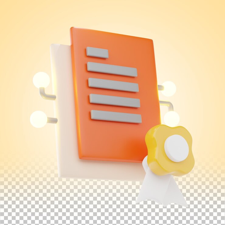 PSD 3d futuristic reward file icon with smart digital technology