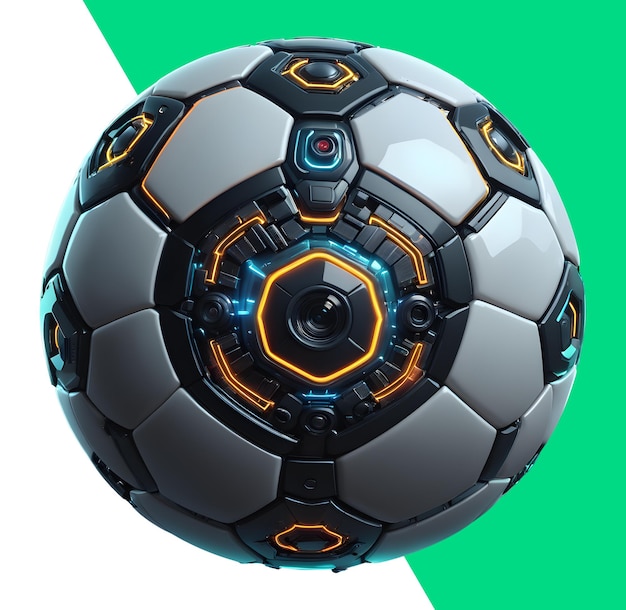 3d futuristic soccer ball