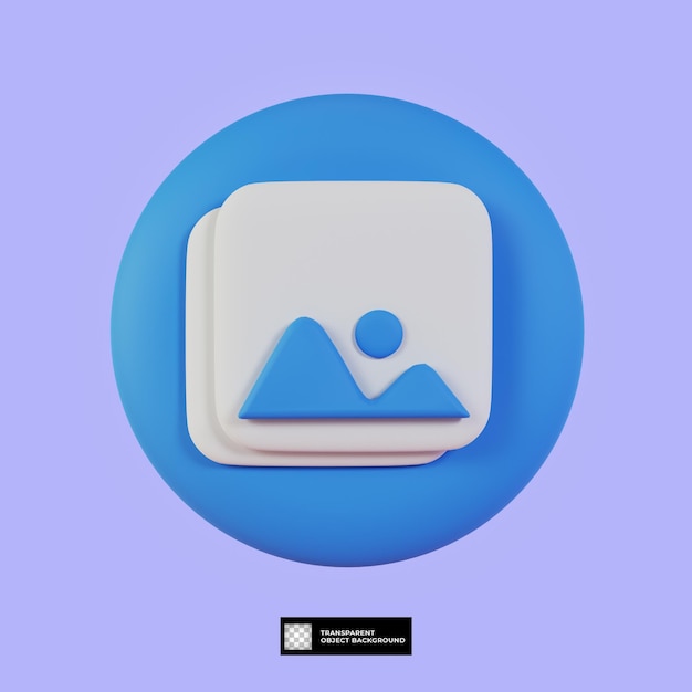 3d gallery icon illustration