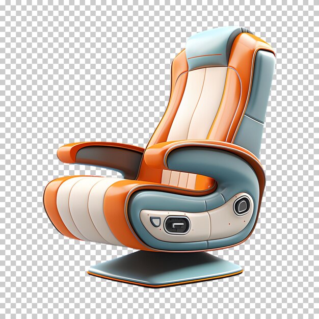 PSD 3d gaming chair on transparent background