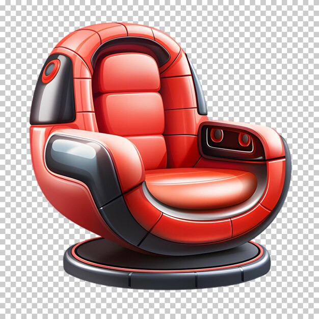 PSD 3d gaming chair on transparent background