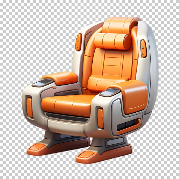 PSD 3d gaming chair on transparent background