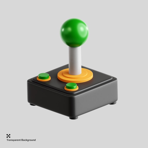 3D gaming control joystick illustration