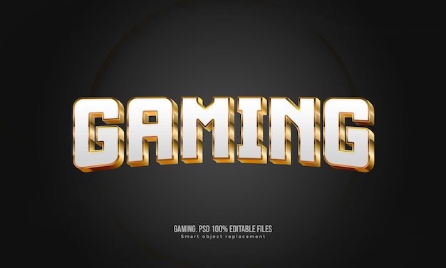 3d gaming editable text effect