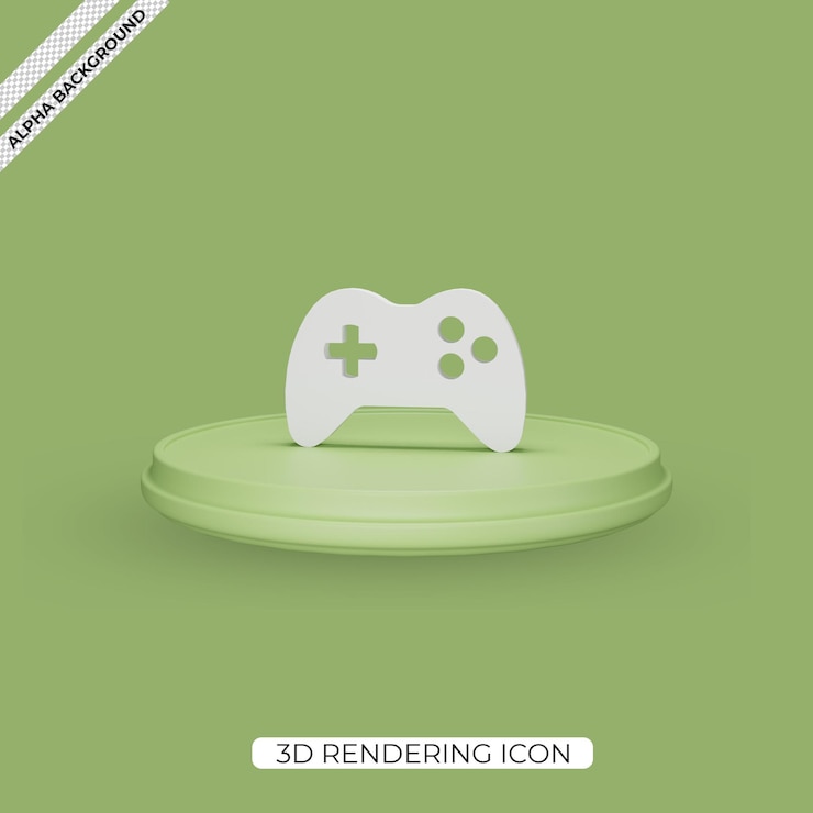 PSD 3d gaming render icon isolated