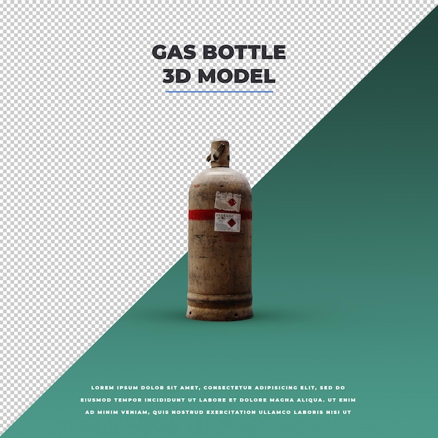 3d gas bottle model