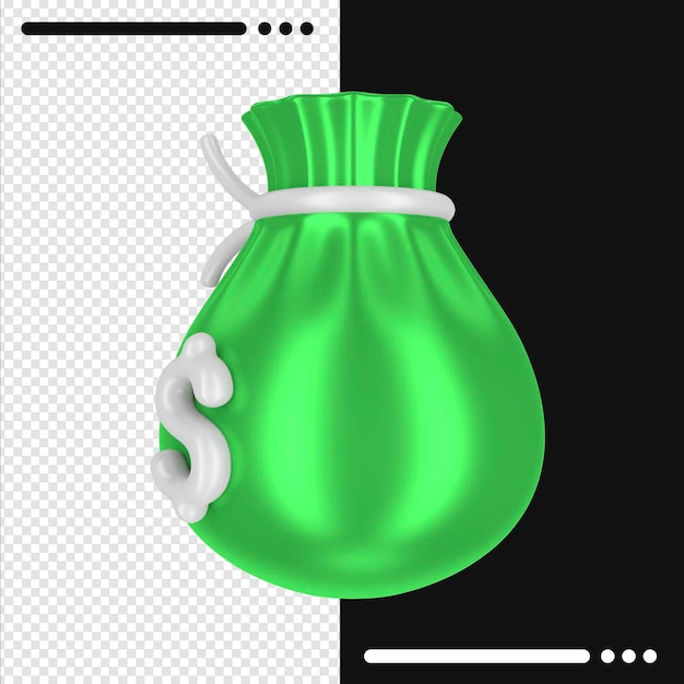 3D gedraaid geld in 3D-rendering