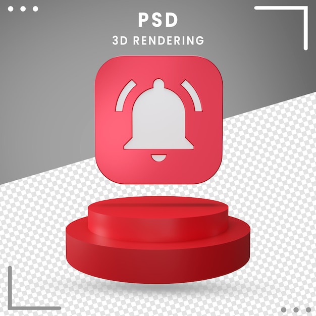 PSD 3d gedraaide geïsoleerde pictogrammelding