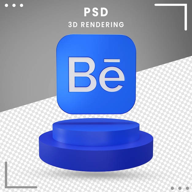 3d gedraaide logo behance rendering geïsoleerd