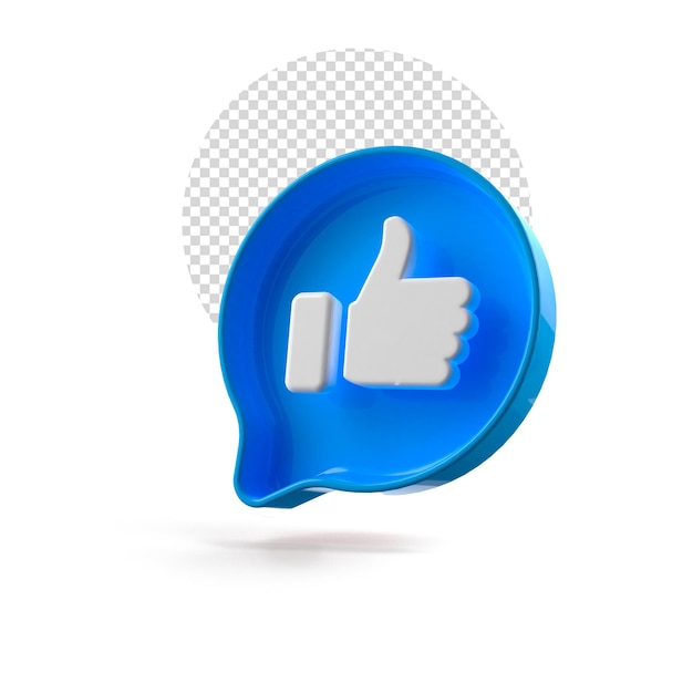3D geef facebook zoals pictogram terug