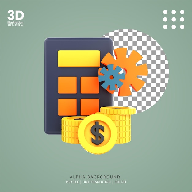 3d geef financieel beheerillustratie terug