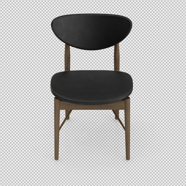 PSD 3d geef van isometrische stoel terug