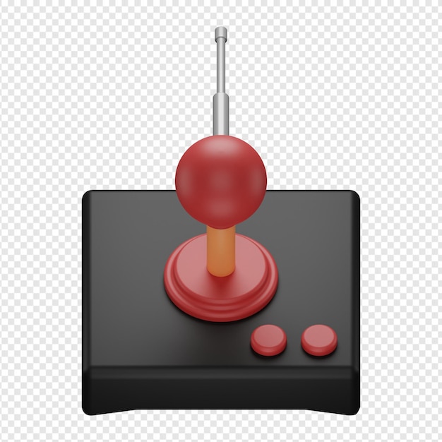 PSD 3d geïsoleerd render van afstandsbediening joystick icon